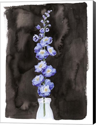 Framed Blue Delphinium I Print