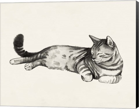 Framed Cat Laze II Print