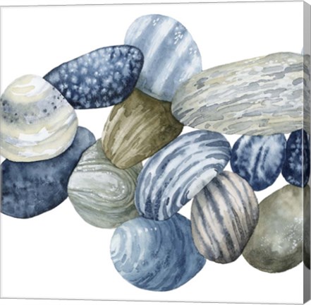 Framed Found Pebbles I Print