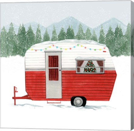 Framed Camping for Christmas I Print