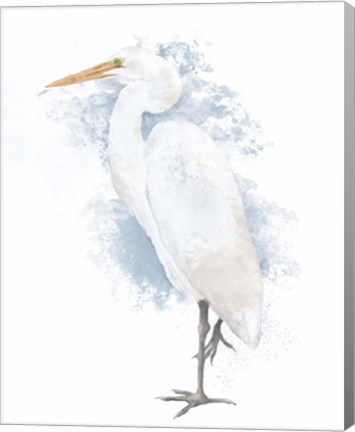 Framed Coastal Heron I Print