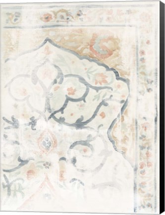 Framed Antique Textile Swatch III Print