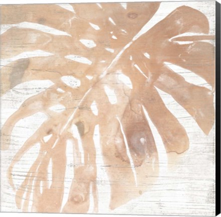 Framed Neutral Palm Fossil I Print