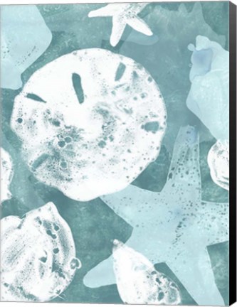 Framed Seabed Silhouettes I Print