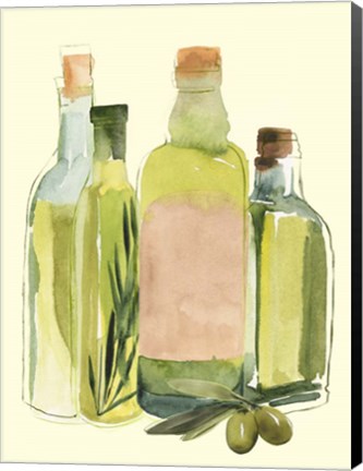 Framed Olive Oil Set II Print