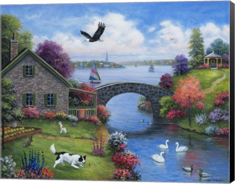 Framed Summer Inlet Print