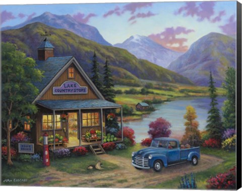 Framed Lake Contry Store Print