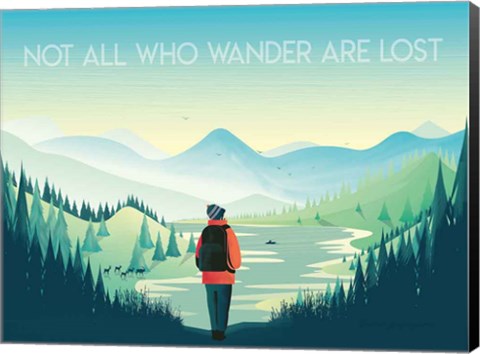 Framed Not All Who Wander Print