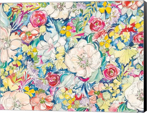 Framed Floral Burst Print