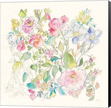 Framed Cottage Blooms Print