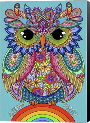 Framed Sittin Pretty Owl Print