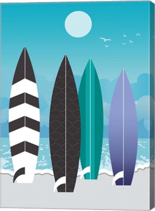 Framed Surfboards Print