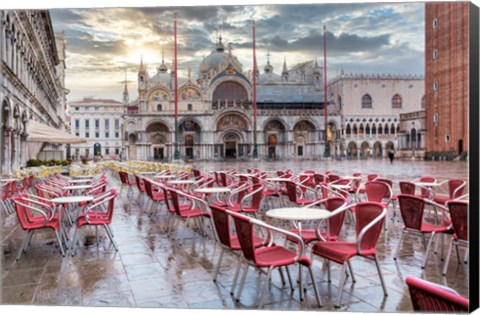 Framed Piazza San Marco At Sunrise #14 Print