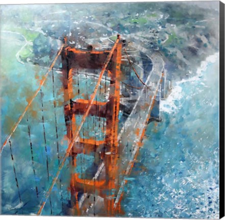 Framed Over Golden Gate Print