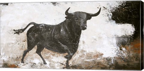 Framed Black Bull Print