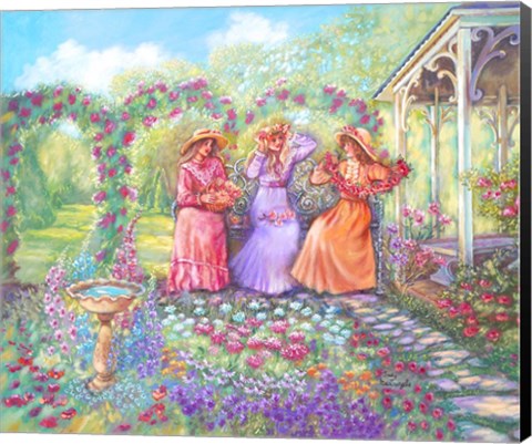 Framed Flower Garlands Print