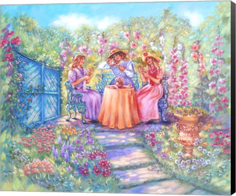 Framed Garden Tea Party Print