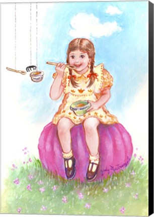 Framed Little Miss Muffet Print