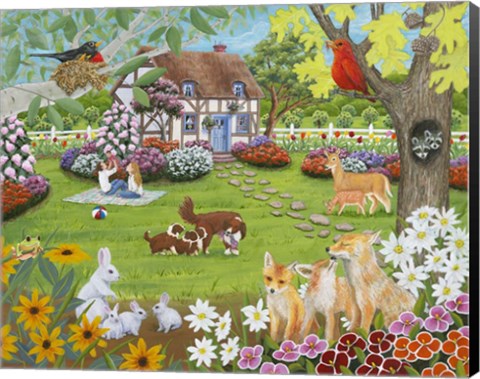 Framed Spring Babies Print