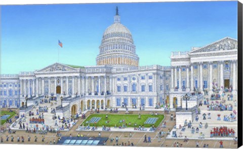 Framed Capitol Building, Washington DC Print
