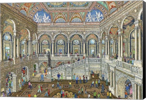 Framed Library Of Congress, Washington DC Print