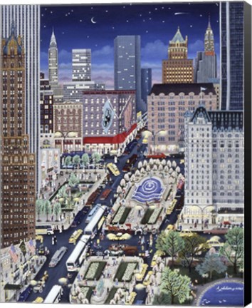 Framed Looking Down Fifth Avenue Print