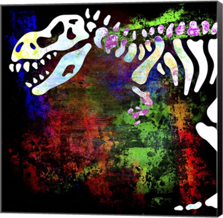 Framed Dino Bones 2 Print