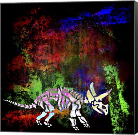 Framed Dino Bones 3 Print