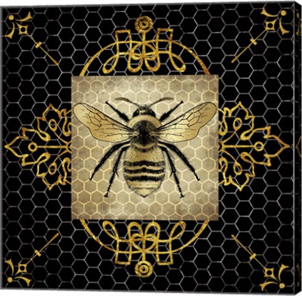Framed Golden Honey Bee 1 Print