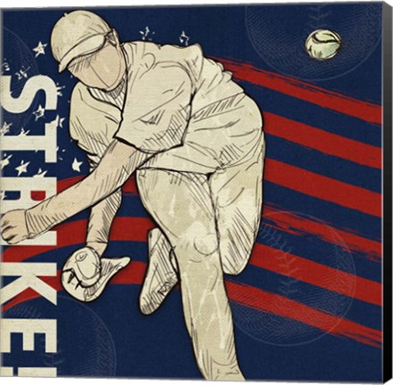 Framed Vintage Baseball Sign 3 Print