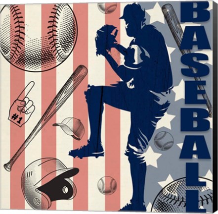 Framed Vintage Baseball Sign 4 Print