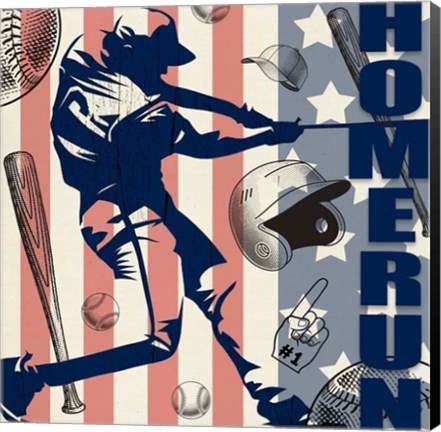 Framed Vintage Baseball Sign 5 Print