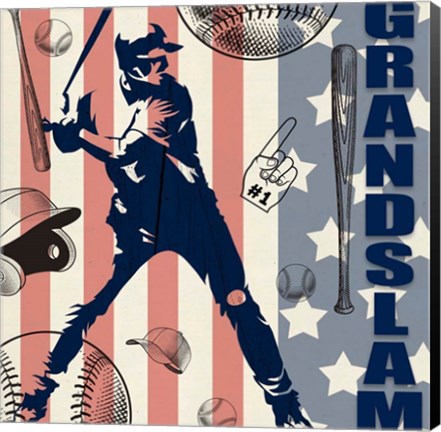 Framed Vintage Baseball Sign 6 Print