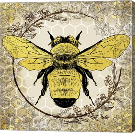 Framed Honey Bee 1 Print
