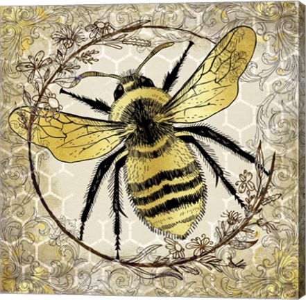 Framed Honey Bee 2 Print
