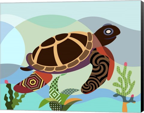 Framed Spectrum Sea Turtle Print
