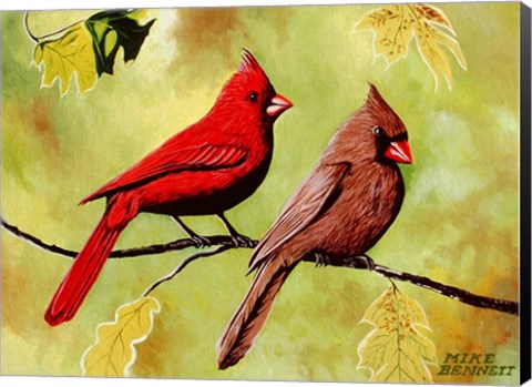 Framed Cardinals Print