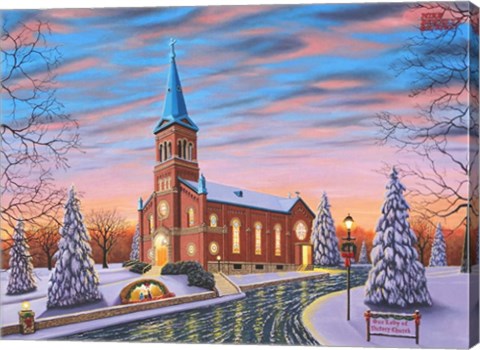 Framed Christmas at Our Lady of Victory #2 Print