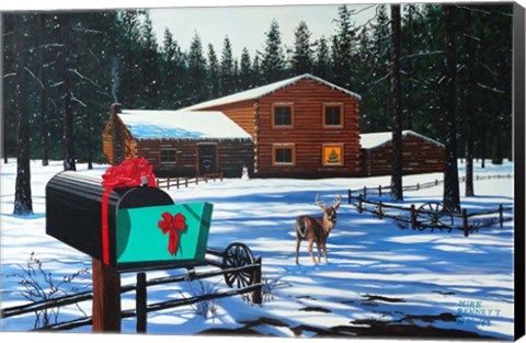 Framed Christmas in Big Bear Print