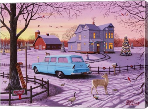 Framed Christmas in Rantoul Print