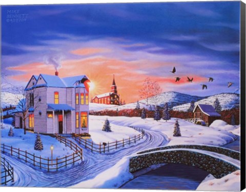 Framed Christmas in the Country #3 Print