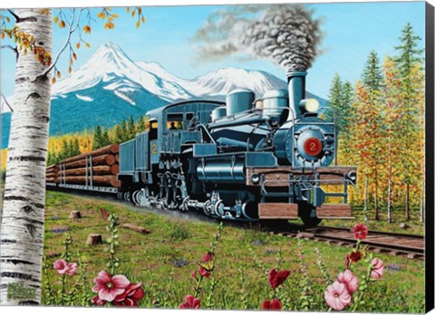 Framed Lumbering Along Shasta County Print