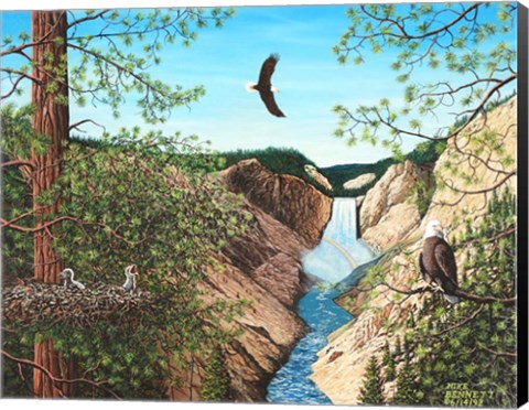 Framed New Life near Yellowstone Falls #2 Print