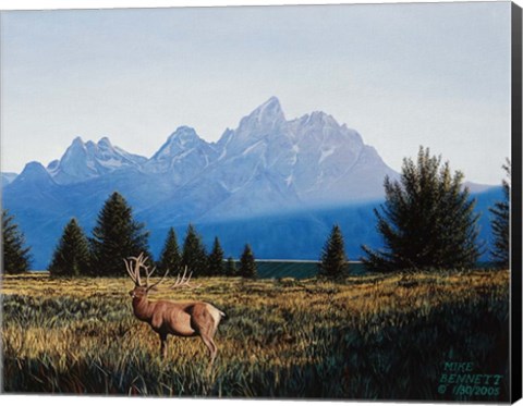 Framed Teton Sunset in the Fall Print