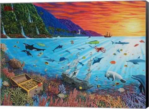 Framed Treasures Beneath the Sea Print