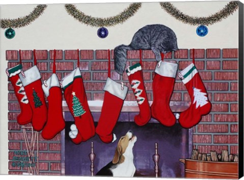 Framed Who's Been Digging in my Stocking Print