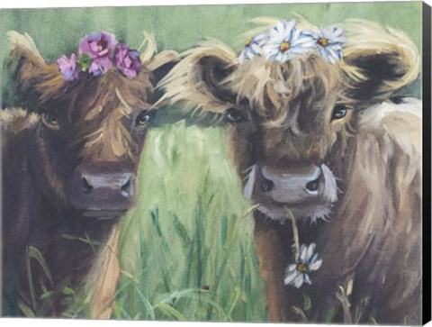 Framed Windswept Floral Crowns Print