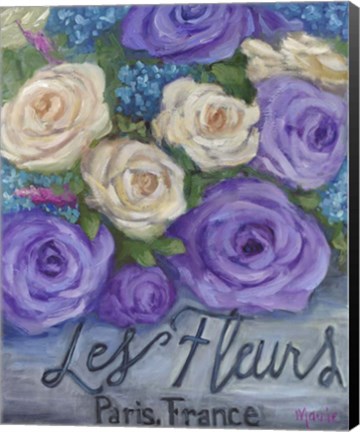 Framed Les Fleurs Print