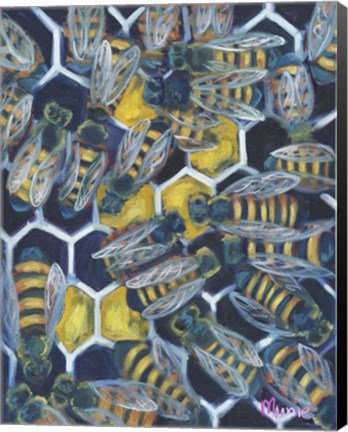 Framed Busybees Print