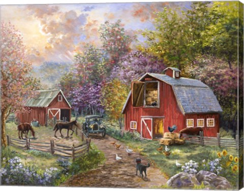 Framed Horse Farm Glen Print
